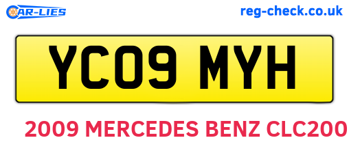 YC09MYH are the vehicle registration plates.