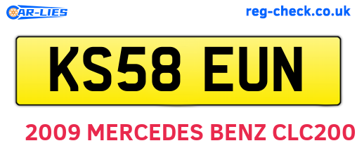 KS58EUN are the vehicle registration plates.