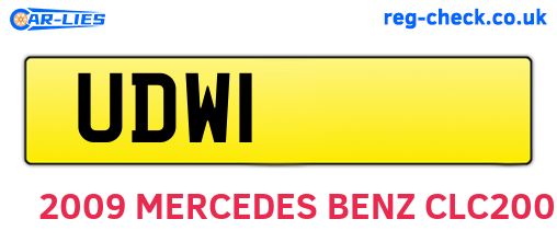 UDW1 are the vehicle registration plates.