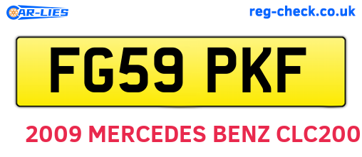 FG59PKF are the vehicle registration plates.