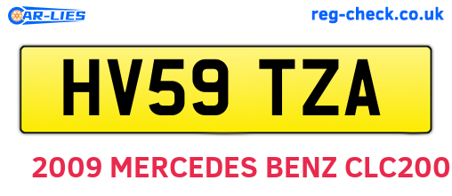 HV59TZA are the vehicle registration plates.