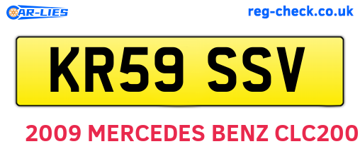 KR59SSV are the vehicle registration plates.