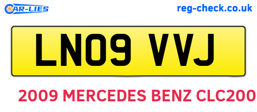 LN09VVJ are the vehicle registration plates.