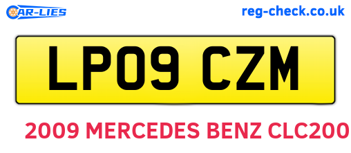 LP09CZM are the vehicle registration plates.