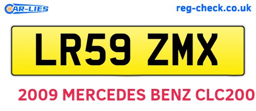 LR59ZMX are the vehicle registration plates.