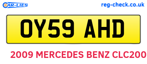 OY59AHD are the vehicle registration plates.