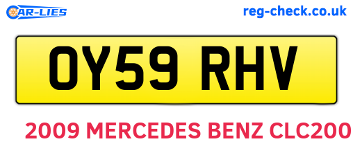 OY59RHV are the vehicle registration plates.