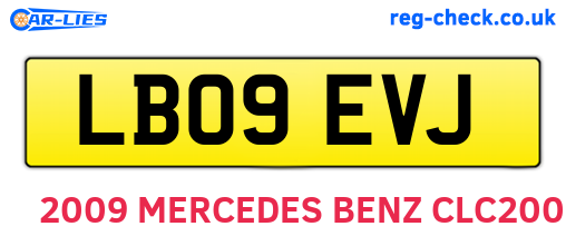 LB09EVJ are the vehicle registration plates.