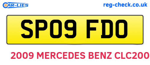 SP09FDO are the vehicle registration plates.