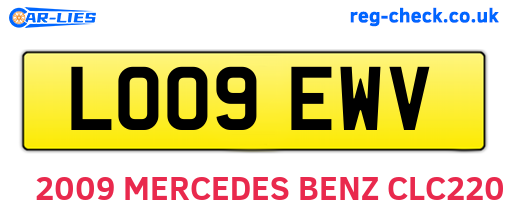 LO09EWV are the vehicle registration plates.