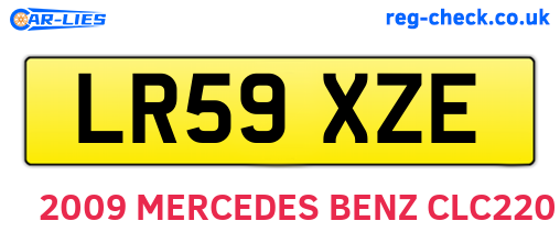 LR59XZE are the vehicle registration plates.