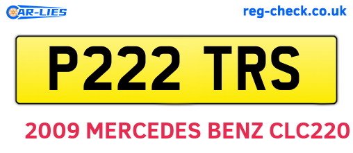 P222TRS are the vehicle registration plates.