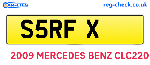 S5RFX are the vehicle registration plates.