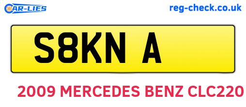 S8KNA are the vehicle registration plates.
