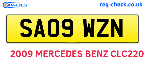 SA09WZN are the vehicle registration plates.