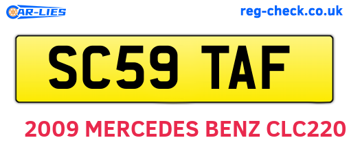 SC59TAF are the vehicle registration plates.