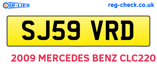 SJ59VRD are the vehicle registration plates.