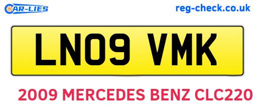 LN09VMK are the vehicle registration plates.