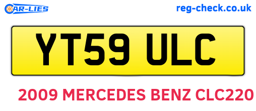 YT59ULC are the vehicle registration plates.