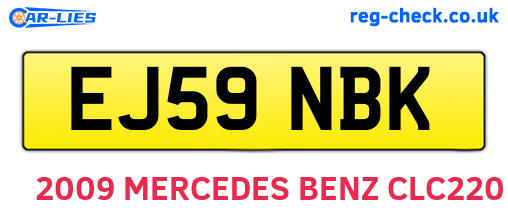 EJ59NBK are the vehicle registration plates.
