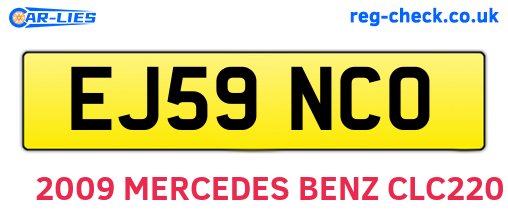 EJ59NCO are the vehicle registration plates.