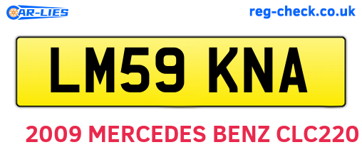 LM59KNA are the vehicle registration plates.