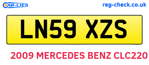 LN59XZS are the vehicle registration plates.