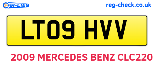 LT09HVV are the vehicle registration plates.