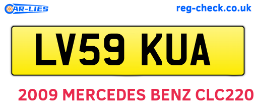 LV59KUA are the vehicle registration plates.