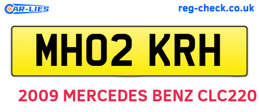 MH02KRH are the vehicle registration plates.