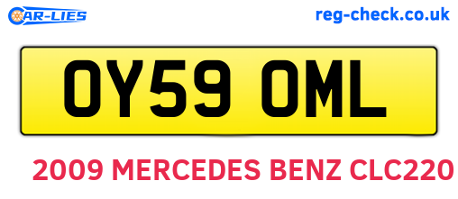 OY59OML are the vehicle registration plates.