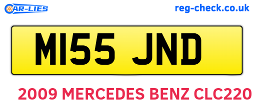 M155JND are the vehicle registration plates.
