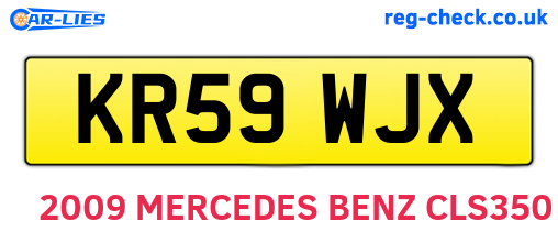 KR59WJX are the vehicle registration plates.