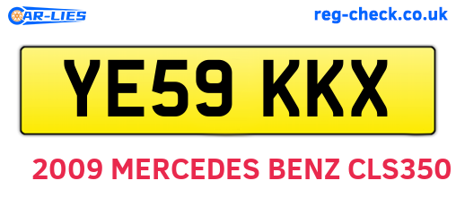 YE59KKX are the vehicle registration plates.