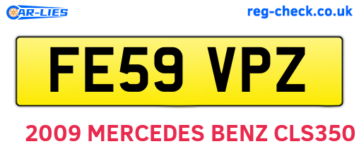 FE59VPZ are the vehicle registration plates.