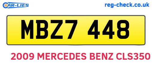 MBZ7448 are the vehicle registration plates.