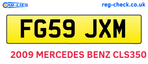 FG59JXM are the vehicle registration plates.