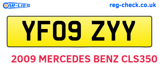 YF09ZYY are the vehicle registration plates.