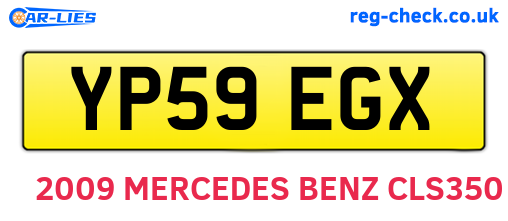 YP59EGX are the vehicle registration plates.