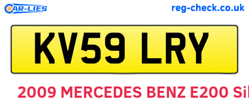KV59LRY are the vehicle registration plates.