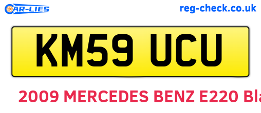 KM59UCU are the vehicle registration plates.