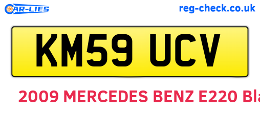 KM59UCV are the vehicle registration plates.