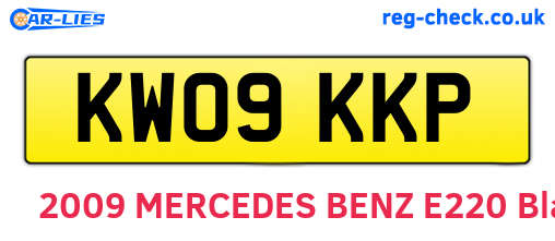 KW09KKP are the vehicle registration plates.