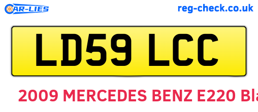 LD59LCC are the vehicle registration plates.