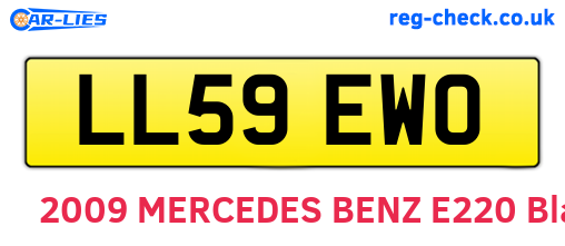 LL59EWO are the vehicle registration plates.