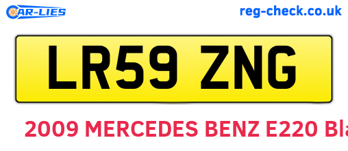 LR59ZNG are the vehicle registration plates.