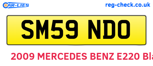 SM59NDO are the vehicle registration plates.