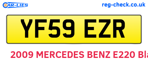 YF59EZR are the vehicle registration plates.