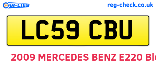LC59CBU are the vehicle registration plates.