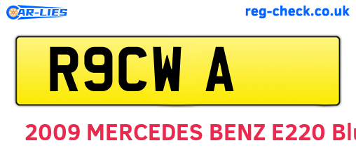 R9CWA are the vehicle registration plates.